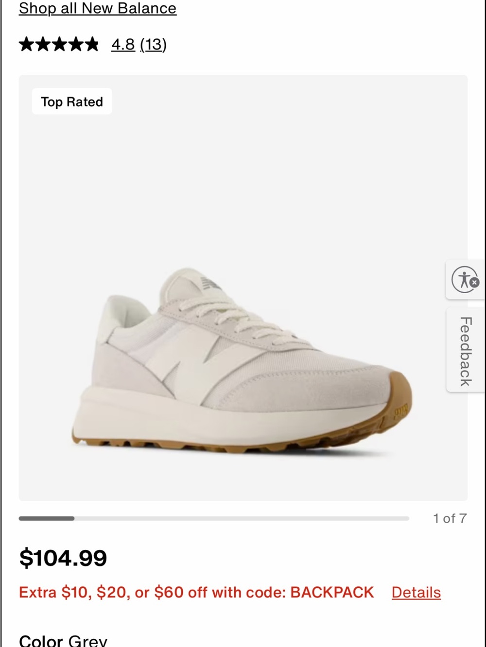 New Balance Women’s Cream